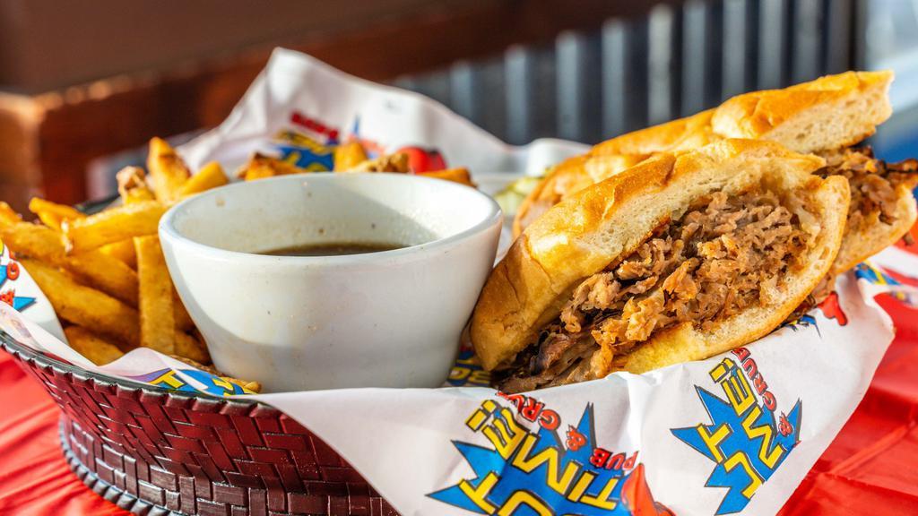 French Dip · Sliced roast beef, ranch sauce served with au jus.