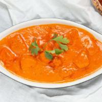 Chicken Tikka Masala · Creamy tomato sauce based dish mildly spiced with ginger, garlic and spices.