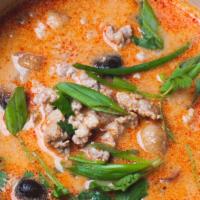 Creamy Tom Yum Soup (Tom Yum Moo Sub Num Khon) · This dish is very similar to Traditional Tom Yum, but with coconut milk and ground pork for ...