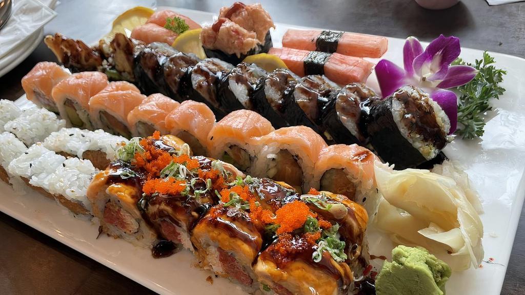 Sushi Deluxe · assortment of 10 pcs sushi and california roll
