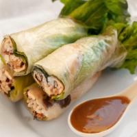 Blossom Fresh Rolls · Assorted mushrooms, tofu, carrots, jicama, lettuce, basil, and wrapped in rice paper. Served...