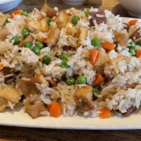 Blossom Fried Rice · Assorted ham, peas, and carrot.