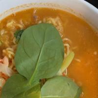 Ramen Soup · Traditional noodle soup with homemade broth and fresh veggietable