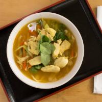 Thukpa Noodle Soup · Sherpa traditional noodle soup with homemade broth and fresh veggies. Your choice of wheat n...