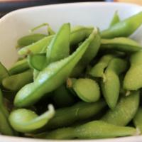 Edamame · Steamed and lightly salted green soybeans (gluten free)