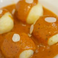 Malai Kofta · Veggie balls cooked with cream and homemade special sauce.