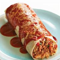 Wet Burrito · Massive Mission-style burrito wrapped in your choice of flour, whole wheat, spinach, or toma...