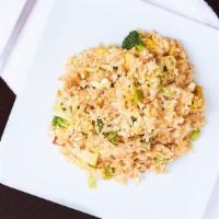Oriental Fried Rice · Fried rice with eggs and green onions.