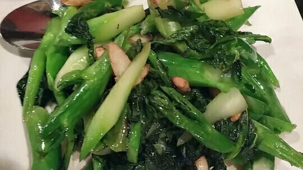 Gailan · Chinese broccoli sautéed with garlic sauce.