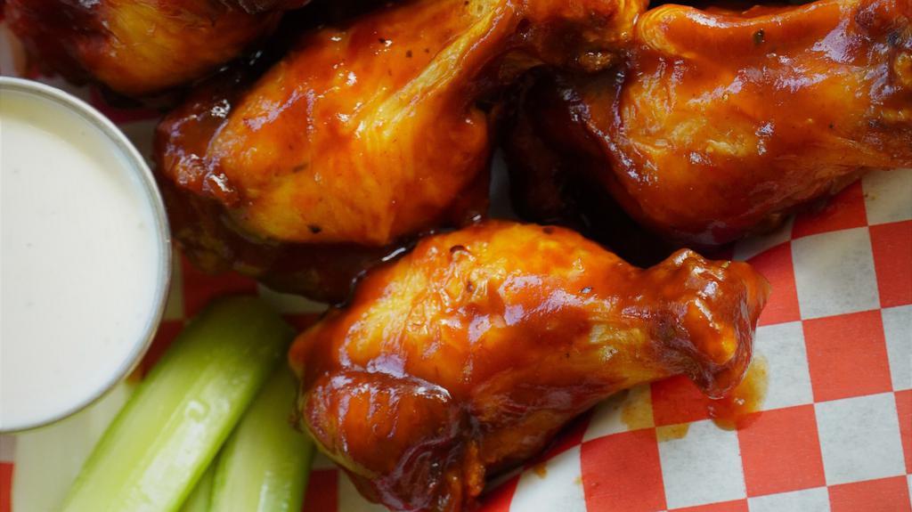 Bbq Wings · celery, ranch or blue cheese