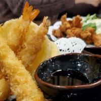 Shrimp Tempura · Deep fried shrimp with tempura sauce.