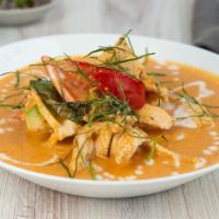 Panang Curry · Can be made Vegetarian, vegan,gluten free. Stir-fried curry with coconut milk, bell pepper, ...