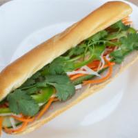 Cha Lua · Vietnamese ham and pate. Include pickled carrots, pickled daikon, jalapeños, house aioli, cu...
