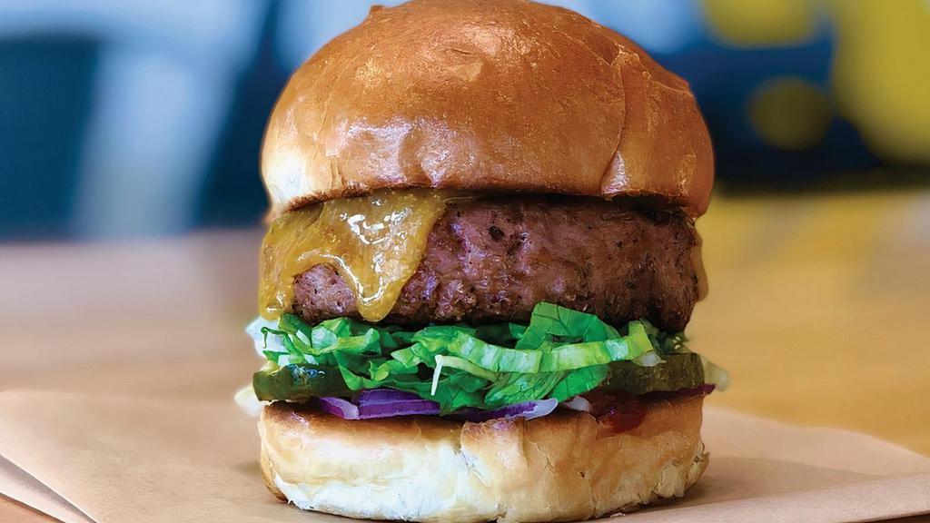 Beyond Burger  · plant based burger made without soy, gluten or GMOs - with lettuce, pickle, red onion and camden's catsup on our brioche bun