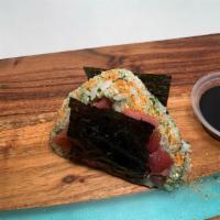 Onigiri (Spicy Tuna) · Furikake Seasoning, Spicy Tuna, Sushi Rice, Unagi Sauce