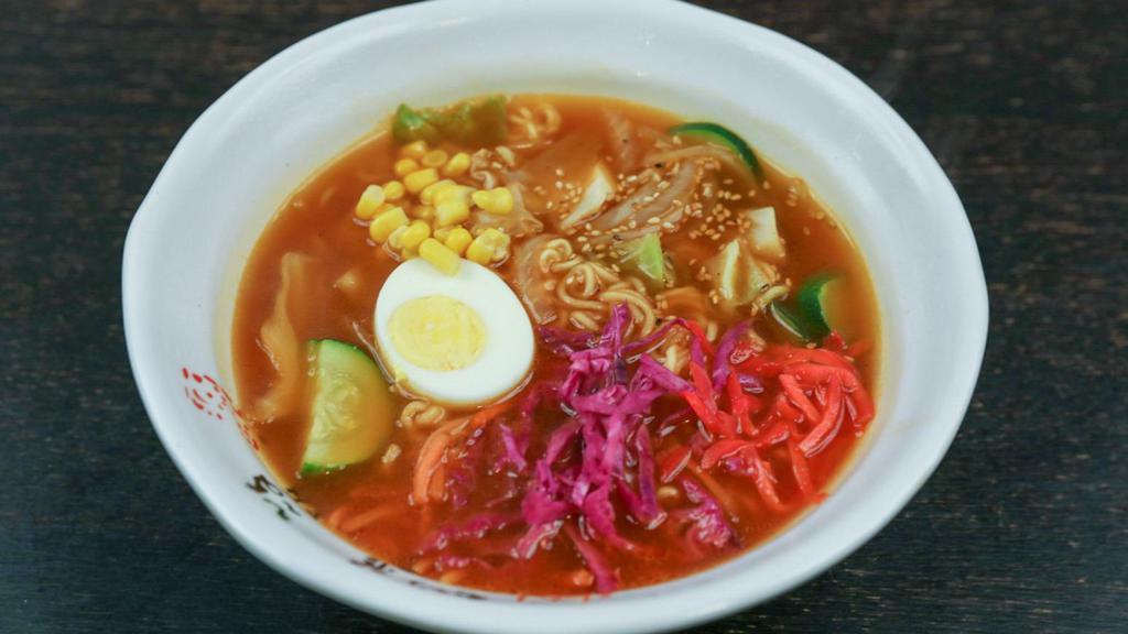 Regular (Mild Or Spicy) Ramen · A classic favorite in your choice of mild or spicy broth