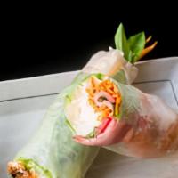 Fresh Rolls (2 Pieces) · Wrapped in soft rice skin with prawns, barbecued pork, cilantro. Bean sprouts, carrots, lett...
