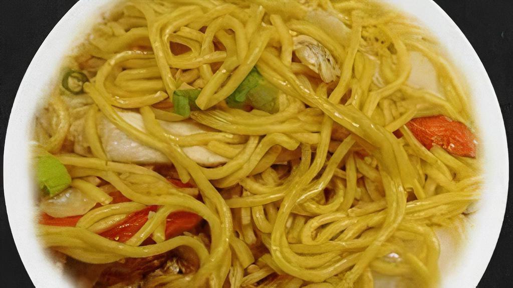 Yakisoba · Pan-fried yellow noodle with broccoli, onion, carrot, cabbage, and meat or tofu