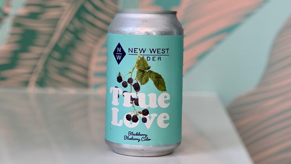 Blackberry Cider  · 12oz. Can. From New West Cider. True Love Blackberry + Blueberry Cider. Made with NW Apples. 6.2%