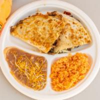 1 Kid'S Quesadilla Rice & Beans · 