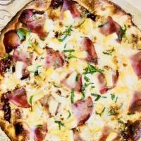 Hawaiian Bbq Pizza (760 Cal) · bbq sauce, mozzarella, canadian bacon, pineapple, red onion, cilantro