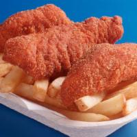3 Piece Cajun Fish 'N Chips · Alaska True cod breaded in our Cajun seasoning served with French fries.