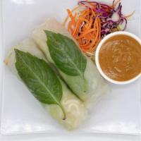 1 Tofu Salad Rolls (2)(Gf)(Vg) · Lettuce,bean sprout,vermicelli,basil wrapped in soft rice paper and served with peanut sauce