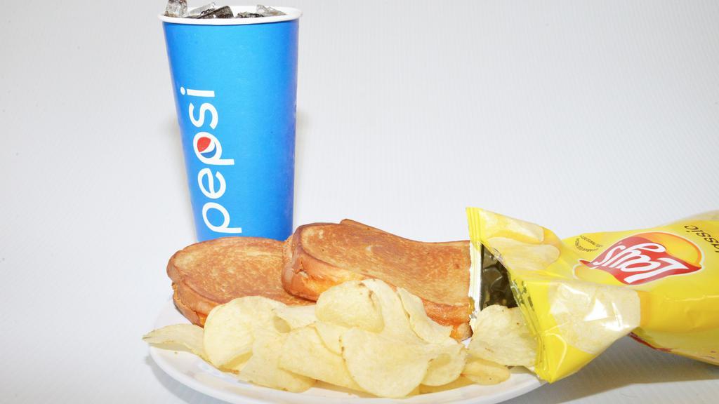 Meal Deal #2 · 2 grilled cheese sandwich, chips, drink