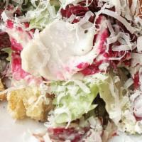 ~ Large Caesar Salad ~ · MIXED FALL LETTUCES & CHICORIES, HOUSE DRESSING, CROUTONS, PARMESAN (ADD ANCHOVIES FOR $1)