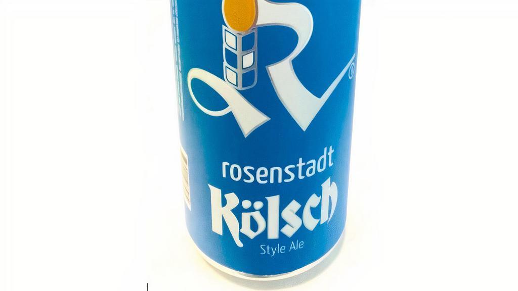 Rosenstadt - Kölsch · Rosenstadt Kölsch Style-Ale is brewed with German malt and hops to help create a cracker maltiness and honeydew melon fruitiness; a crisp, mineral finish. This ale sits at 5.1% ABV and 25 IBUs.