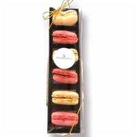 Le French Macarons · Standard. Vanilla creme with strawberry center and raspberry creme. (6) note: colors and fla...