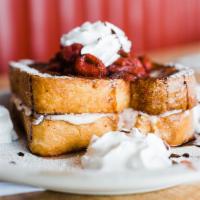 Stuffed French Toast · Filled with strawberries and cream cheese.