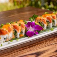Heart Attack Roll · Spicy. Spicy tuna, shrimp tempura, cucumber, and jalapeno with masago, eel sauce and spicy m...