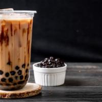 Boba Milk Tea · A cold, frothy drink made with a tea base shaken with sweeteners and tapioca pearls.