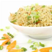 Fried Rice · Prepared with aromatic basmati rice. Carrot, bell pepper, cabbage, green onion.