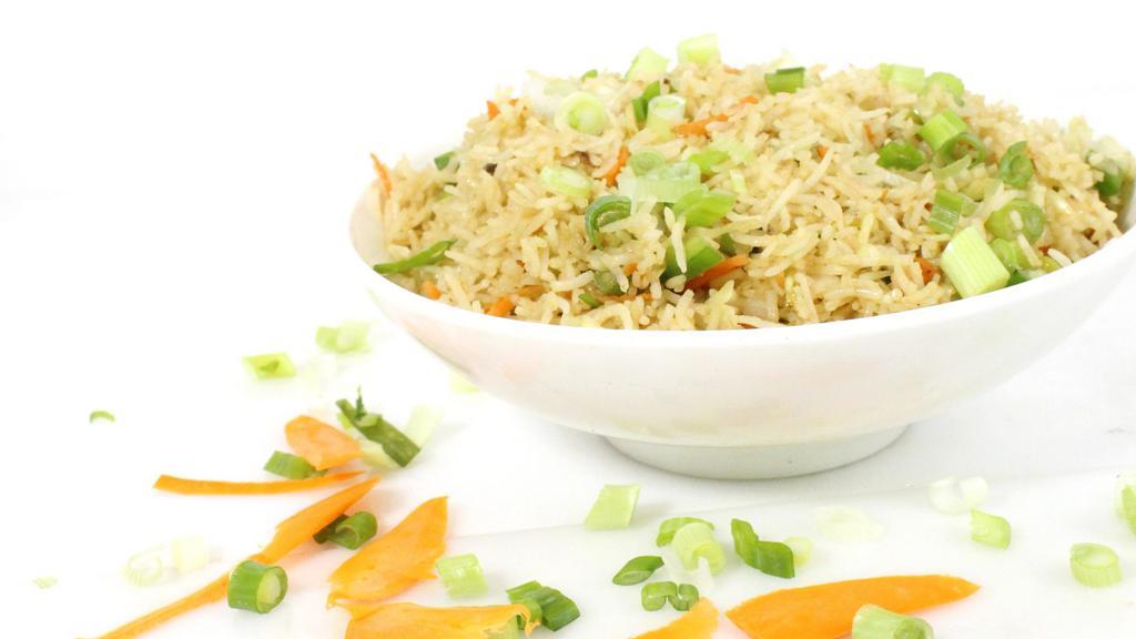 Fried Rice · Prepared with aromatic basmati rice. Carrot, bell pepper, cabbage, green onion.