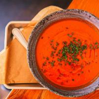 Tomato Soup Bowl · extra virgin olive oil, chives