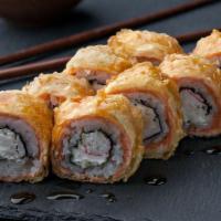 Cali Tempura Roll · Inside out roll filled with fresh cucumber, creamy avocado and loads of kani (imitation crab...