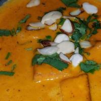 Pabla Shahi Korma · Homemade fried cheese prepared with curry sauce and spices.