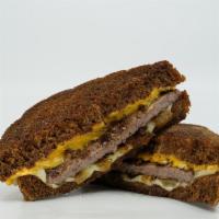 Patty Melt · Grilled Cheese on Rye Bread with Hamburger Patty