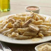 Alfredo Chicken Pasta · This pasta has our signature alfredo sauce, penne pasta, All-Natural Garlic Chicken Breast &...
