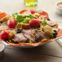 Tandoori Lamb Salad Twist · This salad has fresh crisp romaine lettuce, sliced lamb, crisp carrot slices, fresh cucumber...