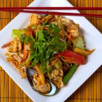 Vietnamese Pad Thai · Seafood rice noodle stir-fry