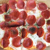 Classic Pepperoni · Pepperonis and mozzarella on red sauce