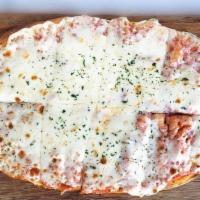 Classic Cheese Flatbread · Mozzarella on red sauce