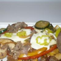 5- Philly Steak Over Rice · with veggies & American cheese.