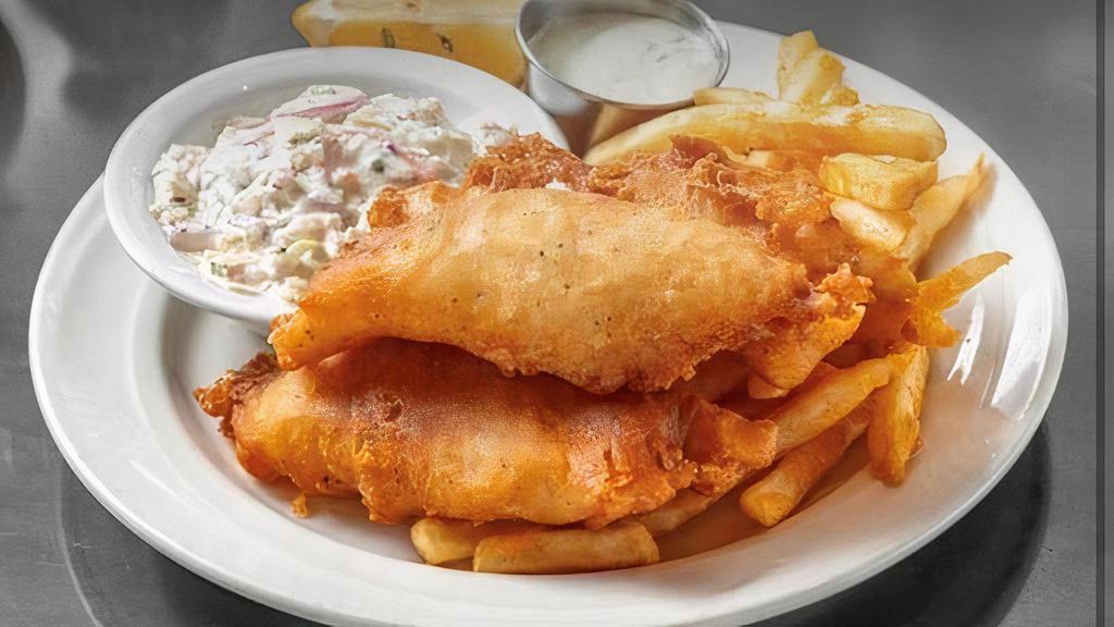 Fish And Chips · house made beer batter cod with fries and our signature tartar sauce