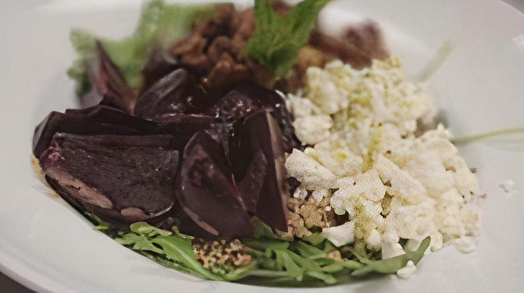 Pnw Bowl · Quinoa, roasted red beets, goat cheese, and candied walnuts; tossed in a mint & honey dressing