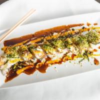 Dragon Roll · California roll topped with seared eel