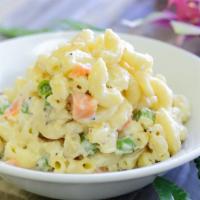 Extra Mac Salad · Dad's recipe of Macaroni, Mayonnaise, Peas & Carrots,  and season with herbs and spices.